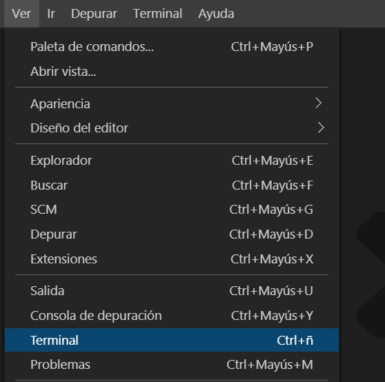 open in terminal visual studio code