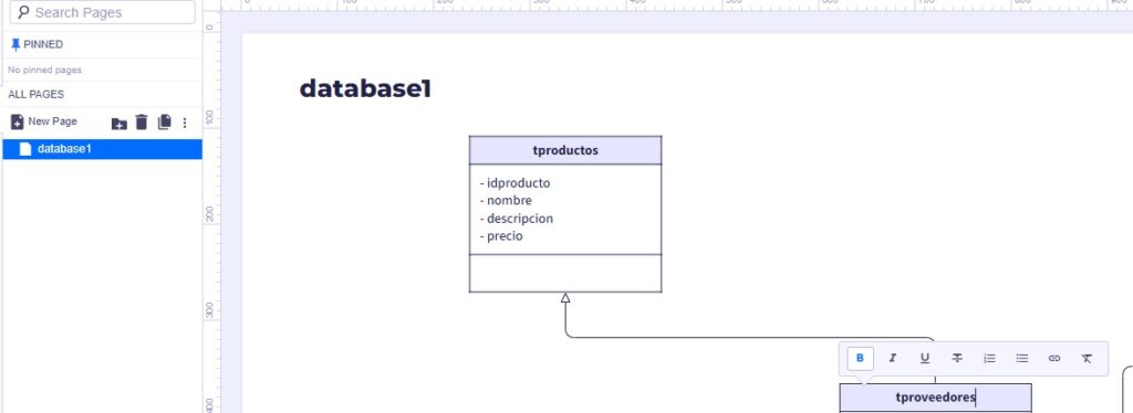 Diagrama base de datos
