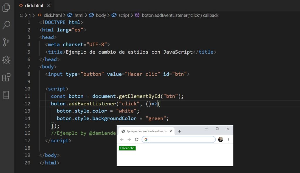 Estilos con JavaScript