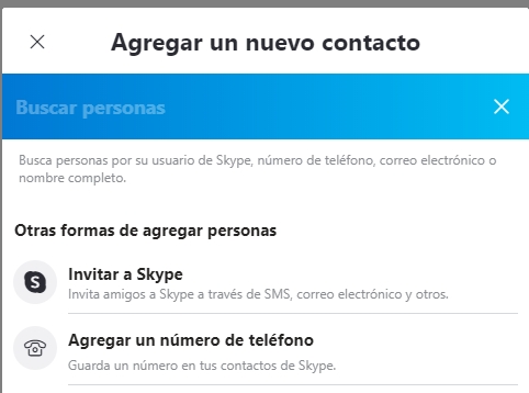 Agregar contactos Skype