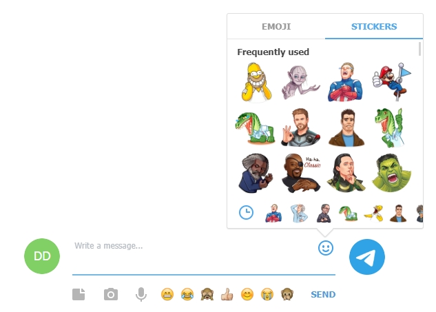 Stickers de Telegram